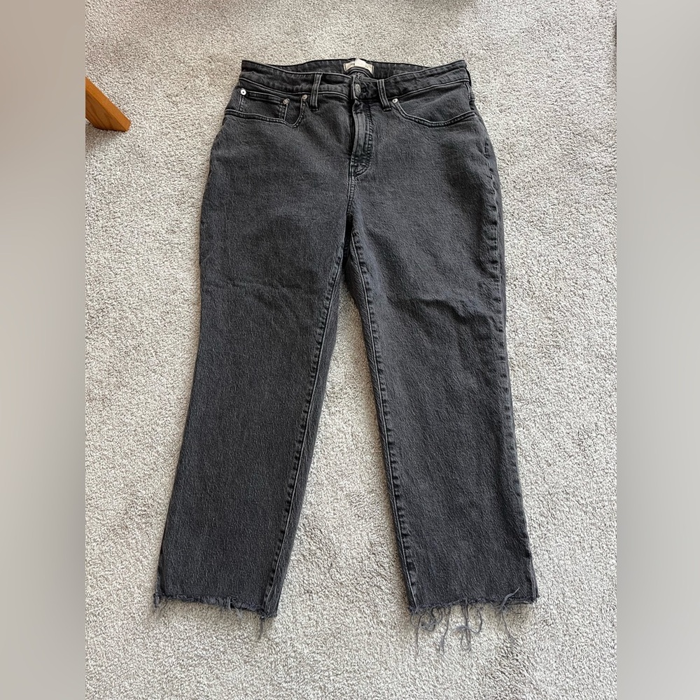 Madewell 14W raw hem ankle jeans
